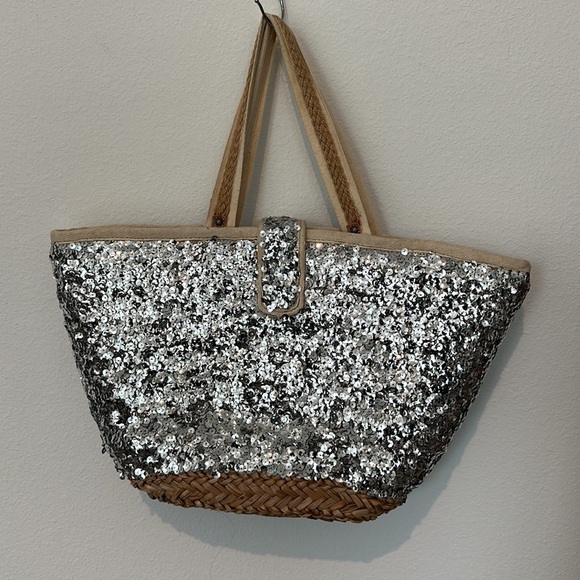 Juicy couture straw tote with sequins - Picture 4 of 6